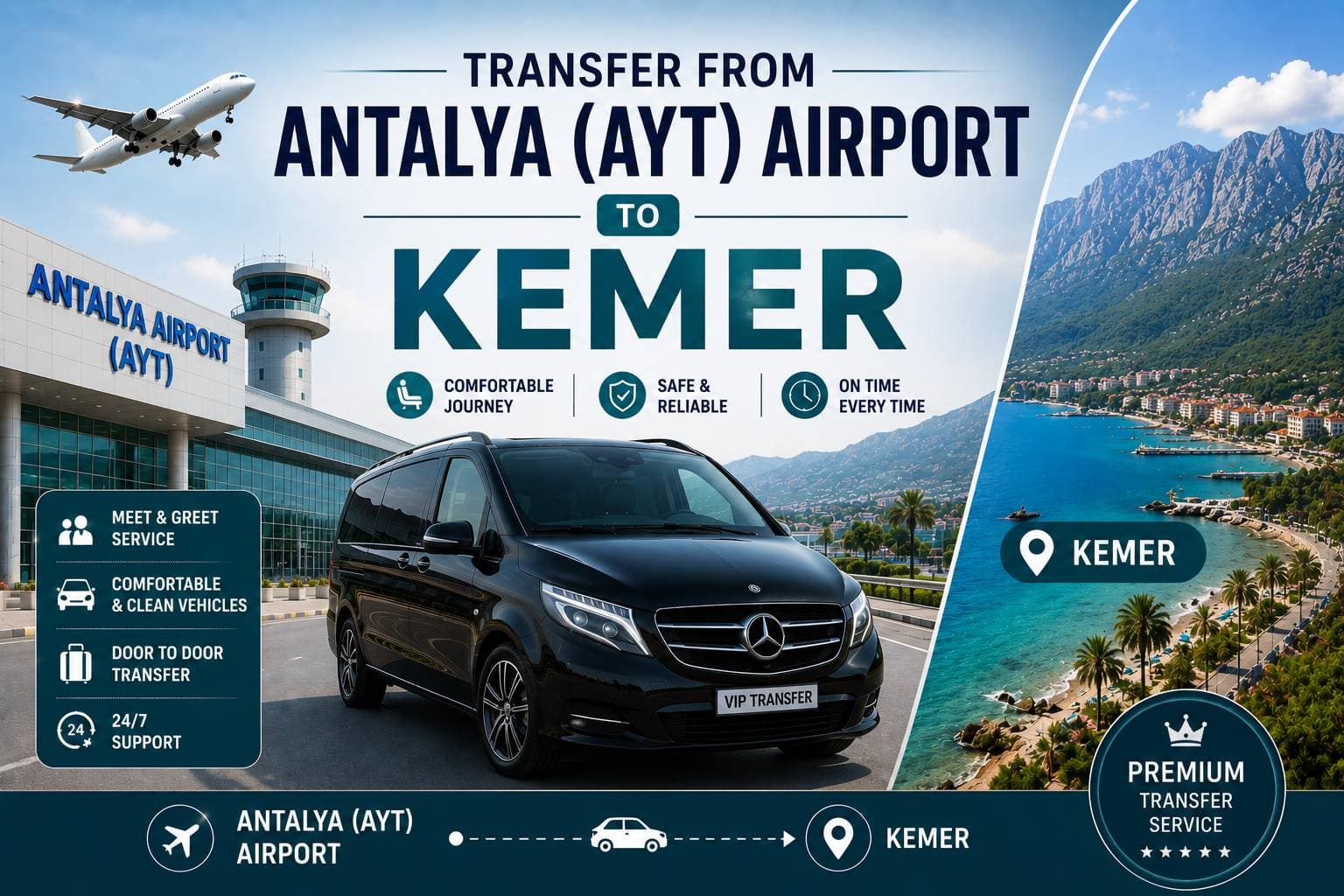 Antalya (AYT) Havalimanı’ndan Kemer’e transfer